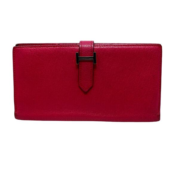 Hermes Berry Soufflet Veau Long Wallet Wallet HM-W0213P-C002 - Picture 1 of 9